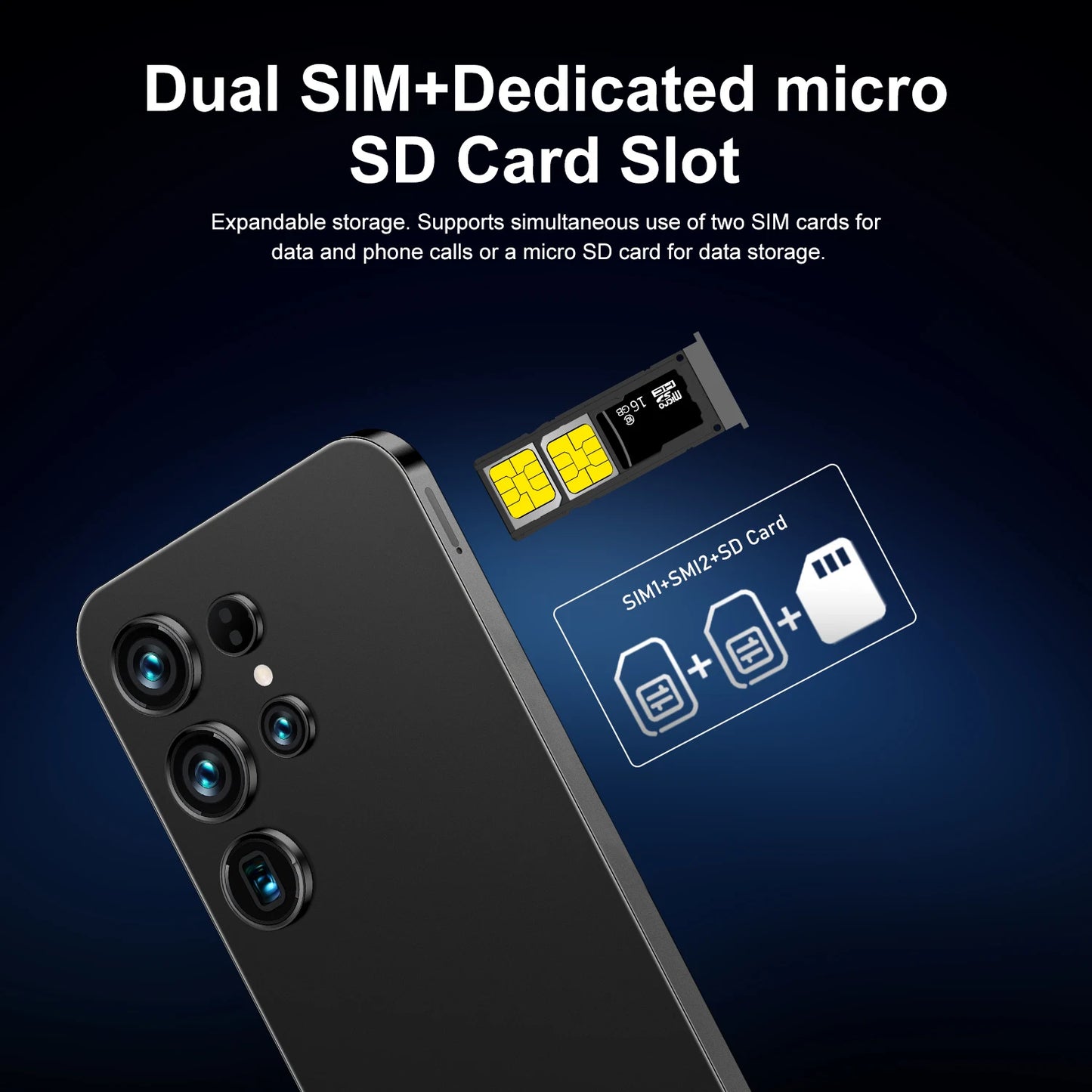 2025 New Original Phones S26 ultra Smartphones 22GB+2TB 5G Dual SIM Cellphone Mobile Phone Face Unlock Android 14 5G Phone