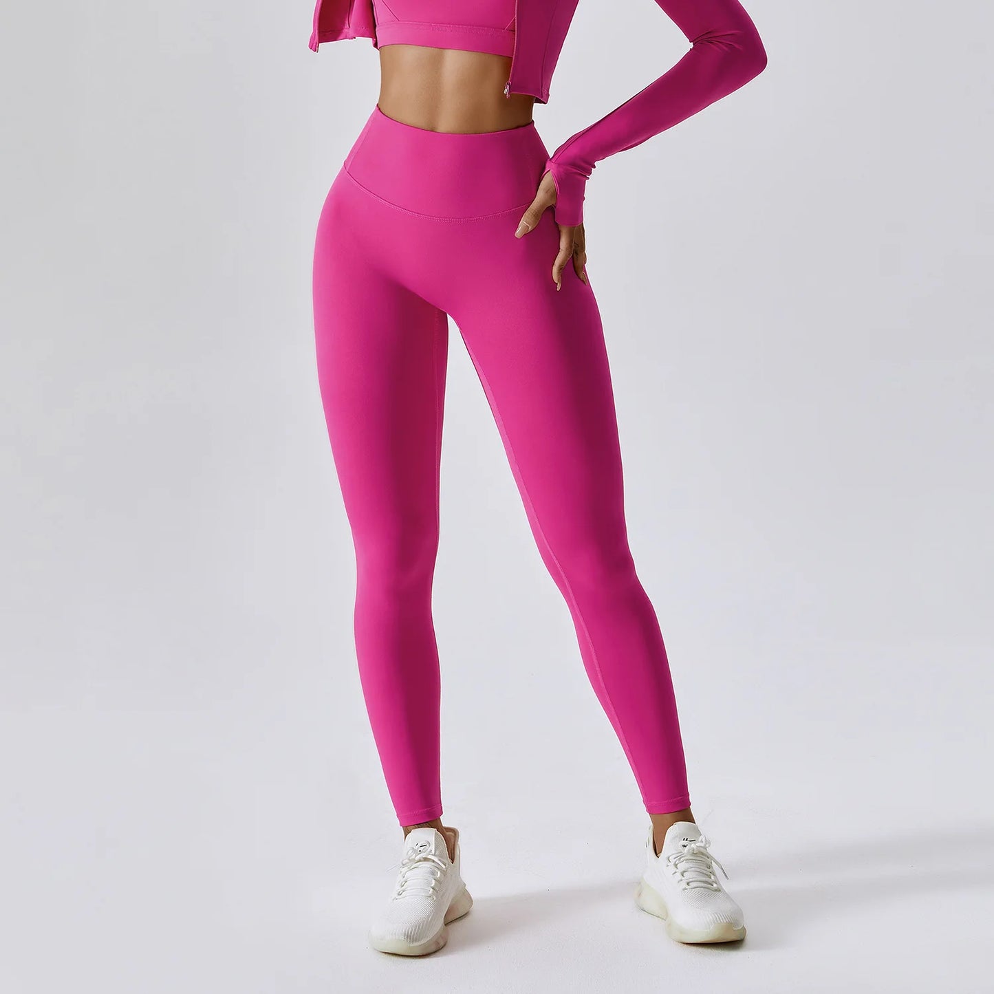 Conjunto de 3 Peças Fitness Feminino – Top Curto