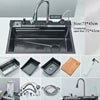 Modern Design Stainless Steel Single Bowl Kitchen Sink Faucet Easy Install Multi-Functional Home Kitchen Handmade Four Square