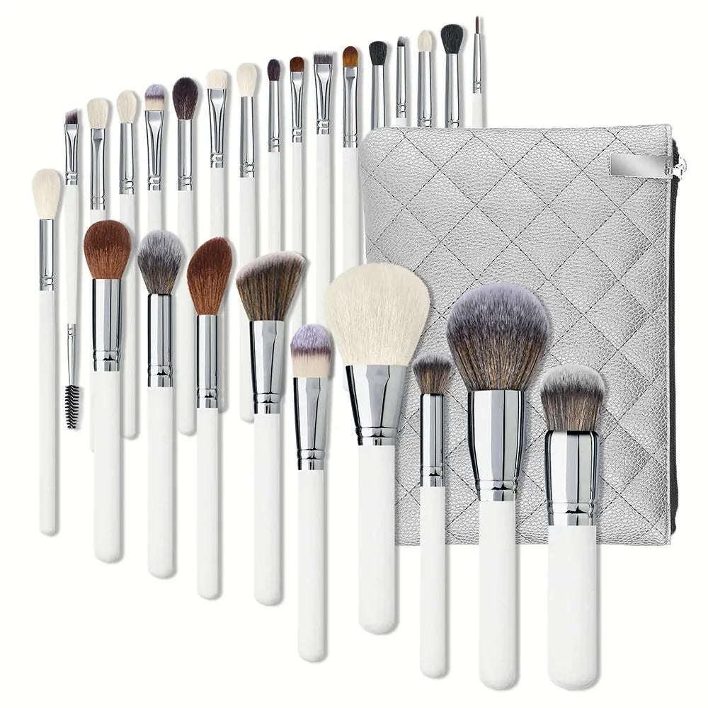 New Product Brown Makeup Brush Set Custom logo Abs Professional Makeup Brush Set Makeup Brush Set with Cylinder case