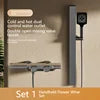 High Quality Wall Mounted 2 Function Brass Shower Hot and Cold Mixer Bathroom Piano Waist Spray Shower Set