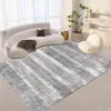 Dark Blue Abstract Art Modern Carpet Thin Fabric Indoor Floor Cover for Large Living Room Elegant Ink Style Print Area Rugs Sets
