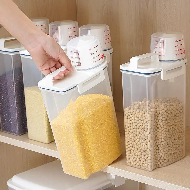 Transparent PP Food Storage Container Moisture-Proof Kitchen Organizer Dispenser Seal Cereal Preservation Storage Box