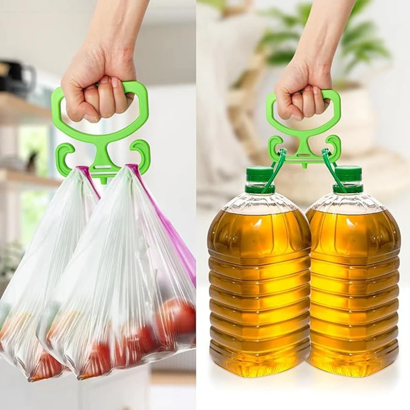 Multipurpose Grocery Shopping Bag Carrier Handle Holder With Double Buckle Comfortable Grip Labor Saving Tools