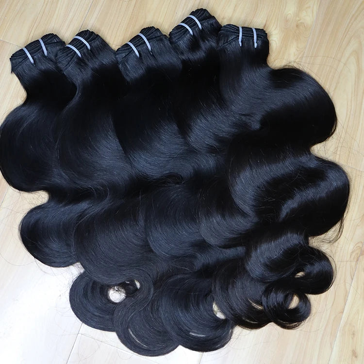 Virgin Cambodian Hair Bundles Natural Black Extension 100% Body Wave Human Hair Extensions Beauty Products for Women