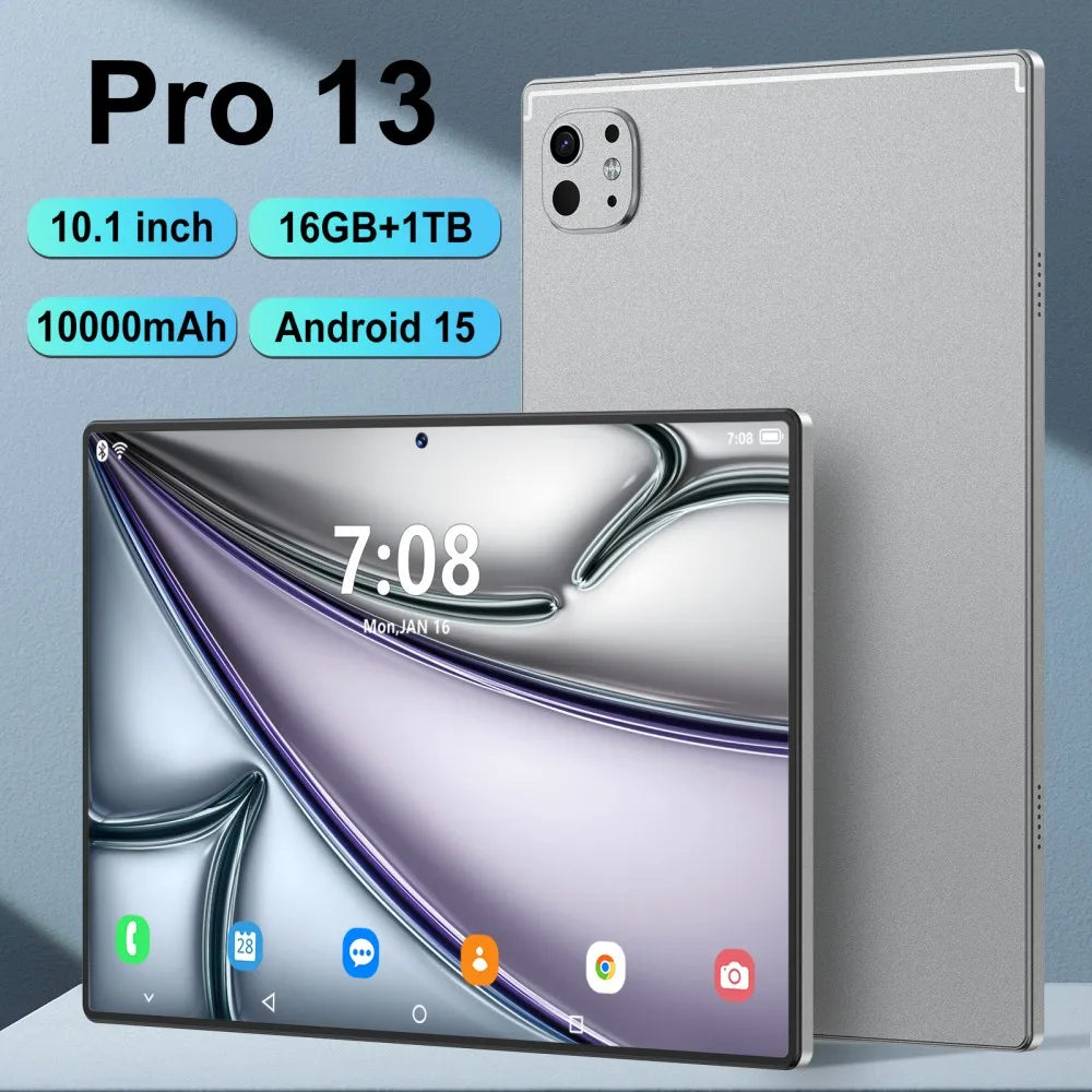 Hot Selling 10.1 Inch Pad Pro 13 Octa Core Android 15 Ram 8gb Rom 128Gb Tablet With Sim Card Business Tablet for Professional