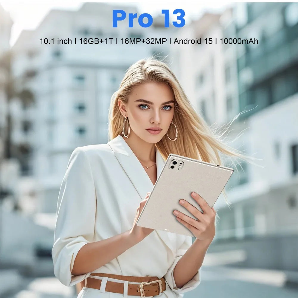 Hot Selling 10.1 Inch Pad Pro 13 Octa Core Android 15 Ram 8gb Rom 128Gb Tablet With Sim Card Business Tablet for Professional