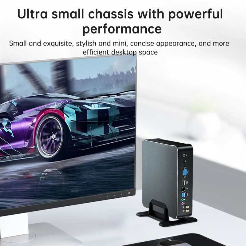Mini Desktop I7 4700HQ 4200M Four-Core Eight-Thread Portable Gaming System WiFi HD VGA Core Business Barebone Fanless Industrial
