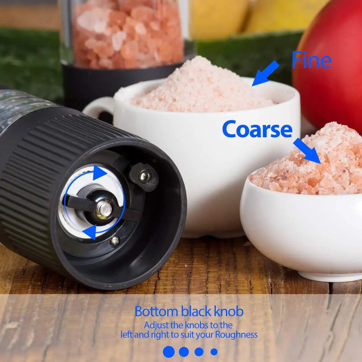 Gravity Electric Pepper Grinder Salt Mill Battery Operated Automatic Pepper Mill with White Light Adjustable Coarseness
