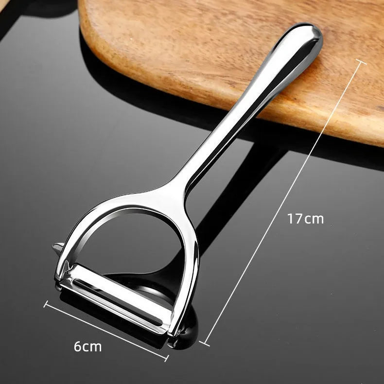 Multifunctional 2 in 1 Stainless Steel Manual Potato Apple Fruit Vegetable Great Peeling Knife Zinc Alloy Peeler for Kitchen