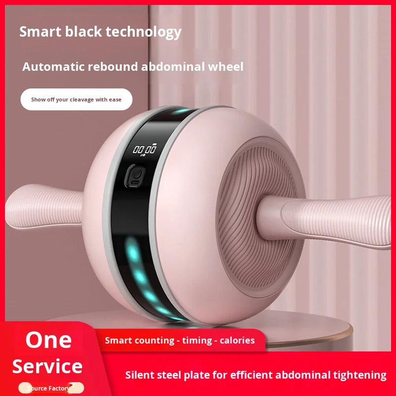 Automatic Intelligent Abdominal Muscle Roller Machine Home Fitness Exercise Equipment Rebound Abdominal Wheel for Male Plastic