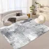 Dark Blue Abstract Art Modern Carpet Thin Fabric Indoor Floor Cover for Large Living Room Elegant Ink Style Print Area Rugs Sets