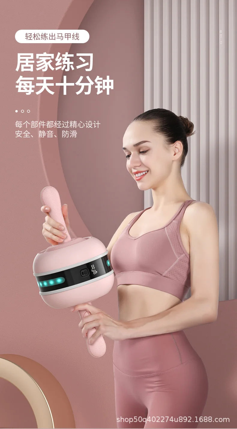Automatic Intelligent Abdominal Muscle Roller Machine Home Fitness Exercise Equipment Rebound Abdominal Wheel for Male Plastic