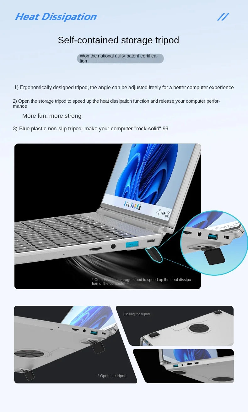 Factory Direct 14-Inch IPS Touch Screen 2-in-1 PC Tablet Light Portable Intel SSD Home Laptop New Cross-Border Wholesale English