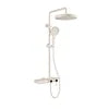 Cross-Border Household Toilet Large Waterfall Water Outlet ABS Chrome Soft Hot Cold Copper Brushed Gold Shower Suit Storage