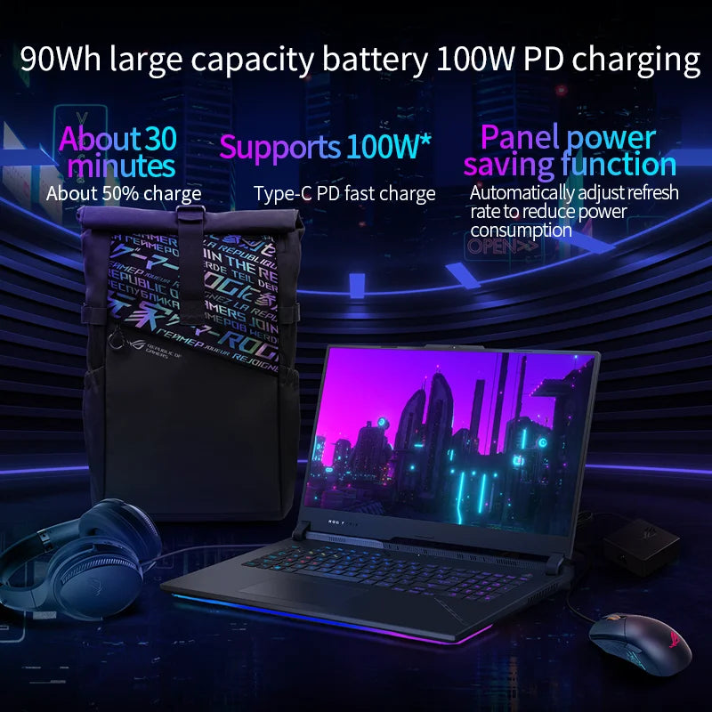 asus Rog Strix G17 Gaming Laptop Rtx 4070 17.3 Inch Computer Laptop AMD Ryzen9-7845HX Laptop Gaming Notebooks