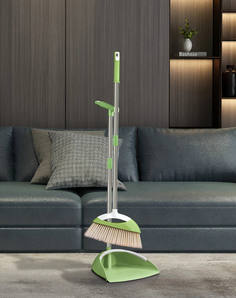 Modern Magic 2-in-1 Dustpan Cleaning Kit New E-commerce Effortless Sweeping Storage Plastic Broom Head