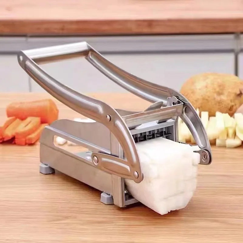Eco-Friendly Stainless Steel Manual Potato Slicer Chipper Household Kitchenware for French Vegetables Fruit Vegetable Tools