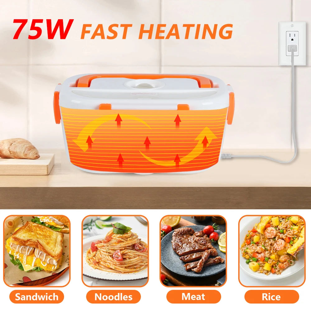 B10-0850 USA Warehouse Amz Hot Selling 2023 110V/220V 1.05L Portable Electric Food Container Storage Lunch Box