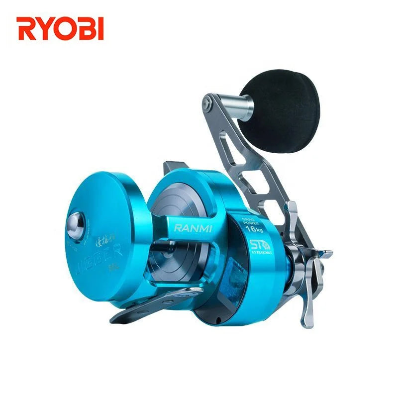 New Model Ryobi Jigger BT Overhead Metal Slow Jigging Trolling Reel Saltwater Fishing Reel for Deep Sea  Fishing