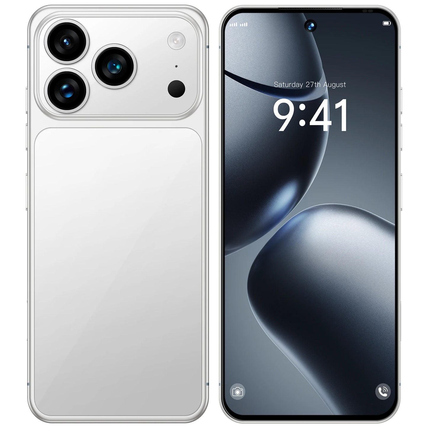 2025 New Arrival Original I17 17 Pro Max 5G Smartphone 144Hz 7.3 Display 108MP Rear Camera 16GB+1TB Storage Deca Core MTK