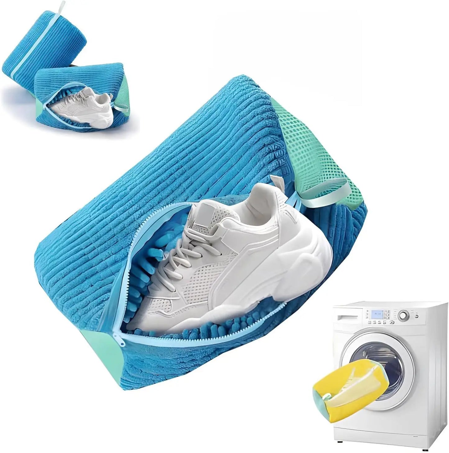 Customizable Logo Thickened Zippered Polyester Shoe Cleaning Bag for Washing Machines