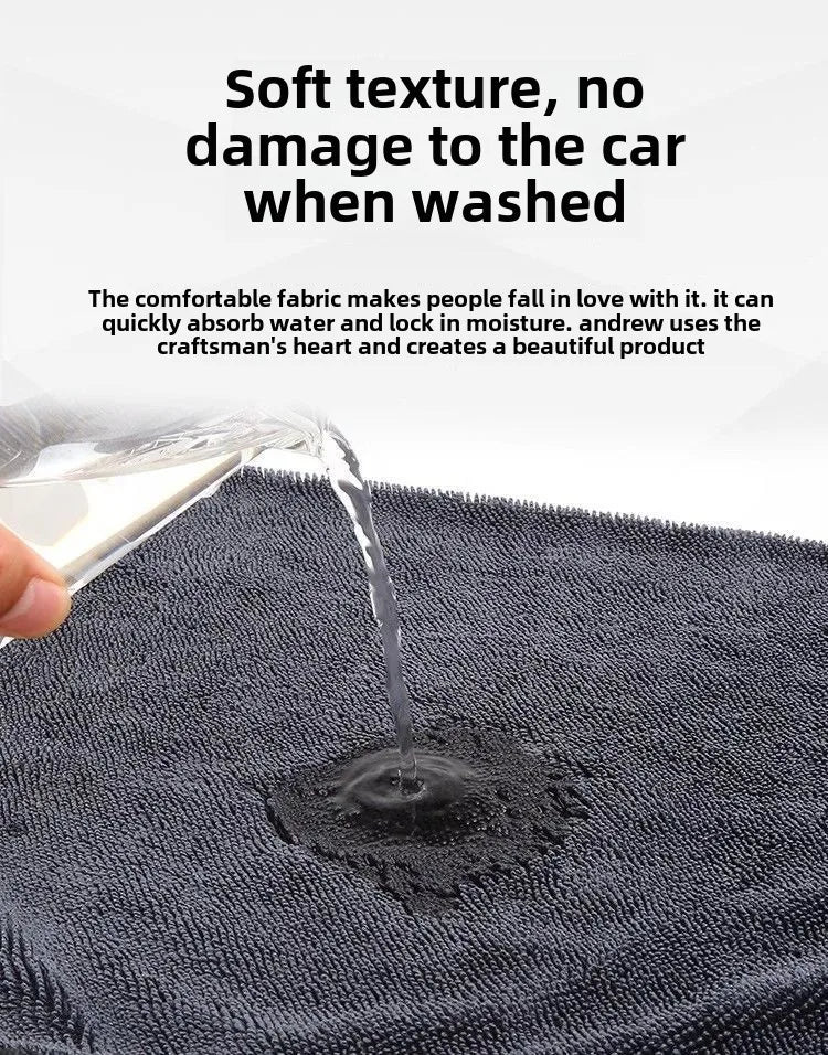 Microfiber Quick-Dry Car Wash Cloth Thick Braid Twisted Towel for Home Use Strongly Absorbent Lint Cleaning Wholesale