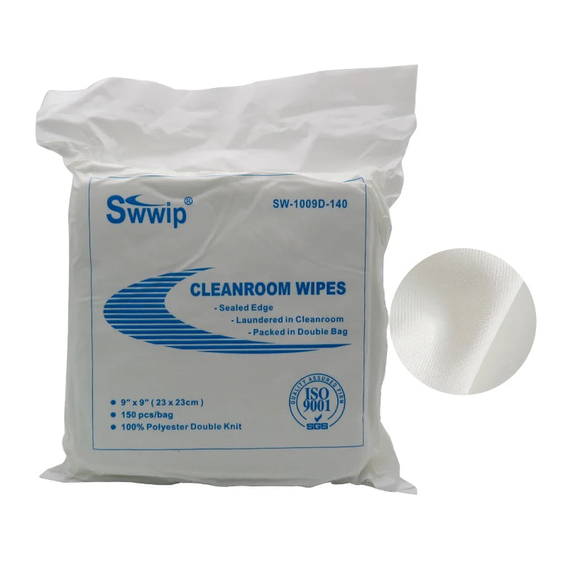 140gsm Laser Sealed Class 100 Lint Free Print Head Cleaning 1009D Cleanroom Wipers 9x9