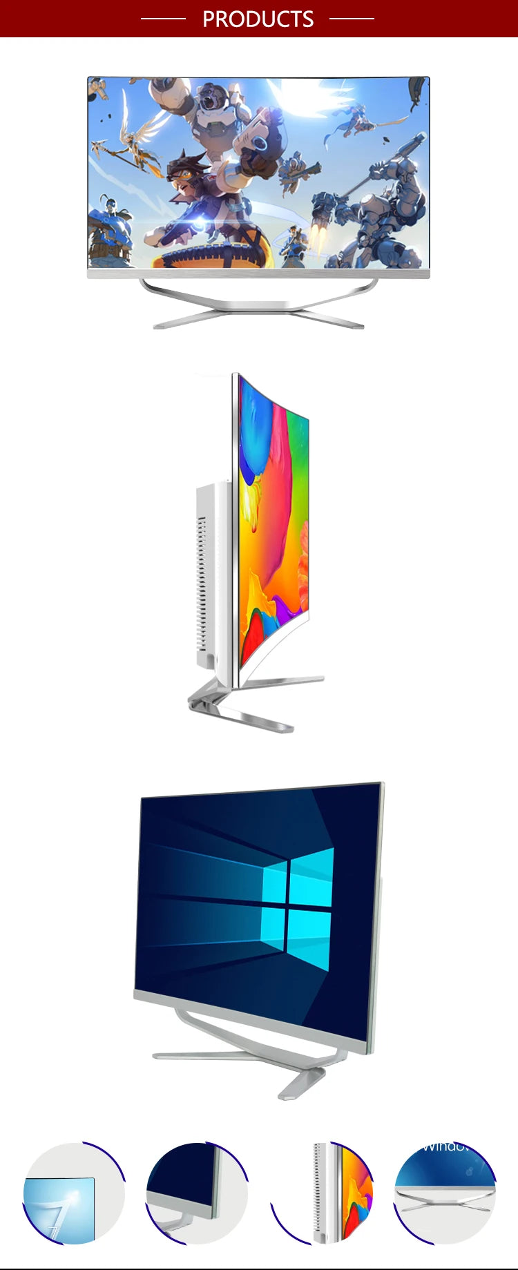 Intel Quad Core Hexa Cores I3/i5/i7 Desktop All in One PC 24inch for Gaming