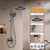 Gun Grey All-Copper Household Bathroom Shower Set Simple Design Ceramic Metered Faucets Chrome Shower Booster