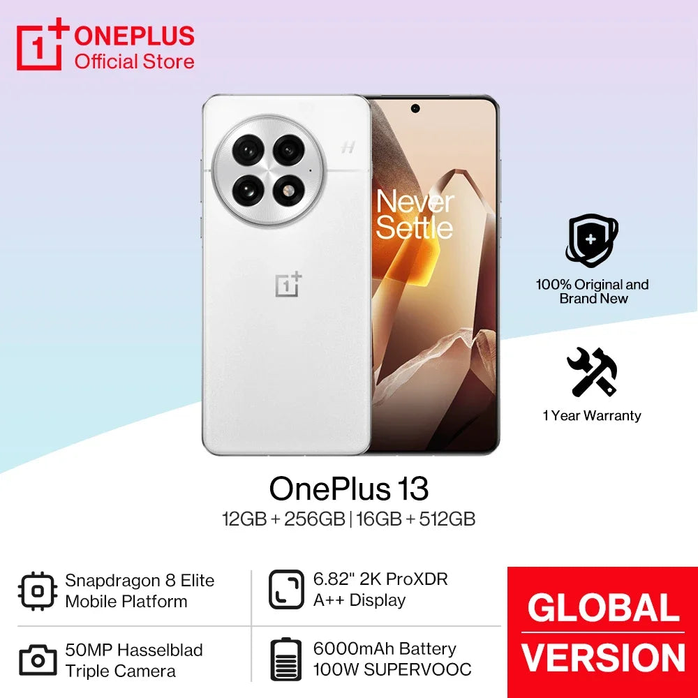 Smart Phone for OnePlus 13 Global Version AI Smartphone Snapdragon 8 Elite 6000mAh Battery 50W AIRVOOC Wireless Charge NFC