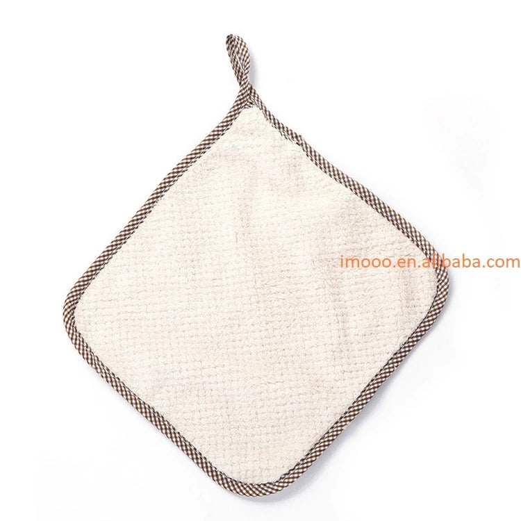 Factory Price Cleaning Cloth 24x24cm Hand Towel Pineapple Pattern Cleaning Towel Lint-Free Absorbent Cloth Dishcloth