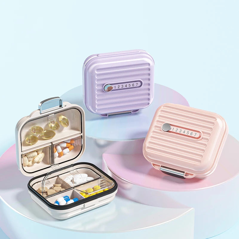 Portable  Pharmacy Vitamin Dispenser Daily Tablet Organizer Weekly Medicine case 7 Days 7 Compartments Plastic Pill Box