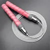 Custom Logo Jump Rope for Exercise Fitness High-Speed Self-Locking Skipping Smart Training Adjustable Sweat Handle Weighted Wire