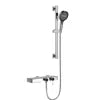 Cross-Border Household Toilet Large Waterfall Water Outlet ABS Chrome Soft Hot Cold Copper Brushed Gold Shower Suit Storage