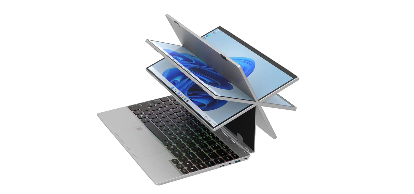 2025 Newest 2 in 1 Laptop Win11 14inch Touchscreen 32GB RAM 1TB Storage DDR4 Fingerprint Reader with  Backlit Keyboard