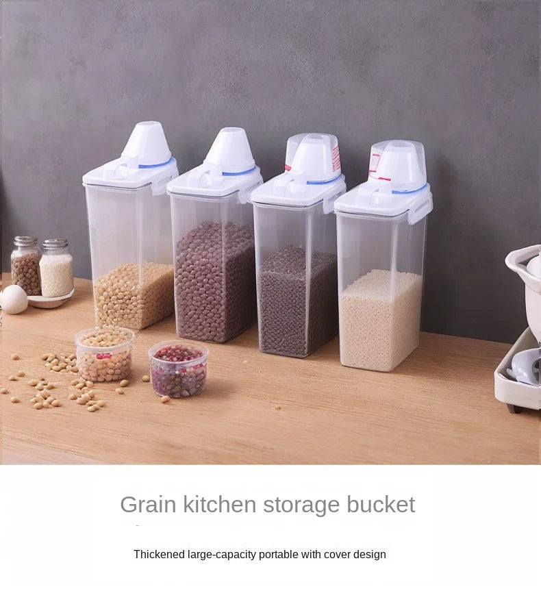 Transparent PP Food Storage Container Moisture-Proof Kitchen Organizer Dispenser Seal Cereal Preservation Storage Box