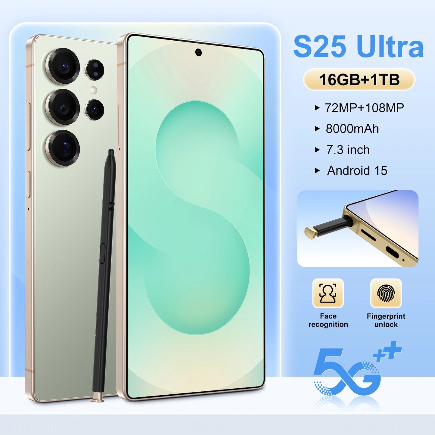 New Nfc Accessoires Small Device Latest Galaxie White Cellphones Originais Folding S25Ultra 5g-smartphone Mobile 5g