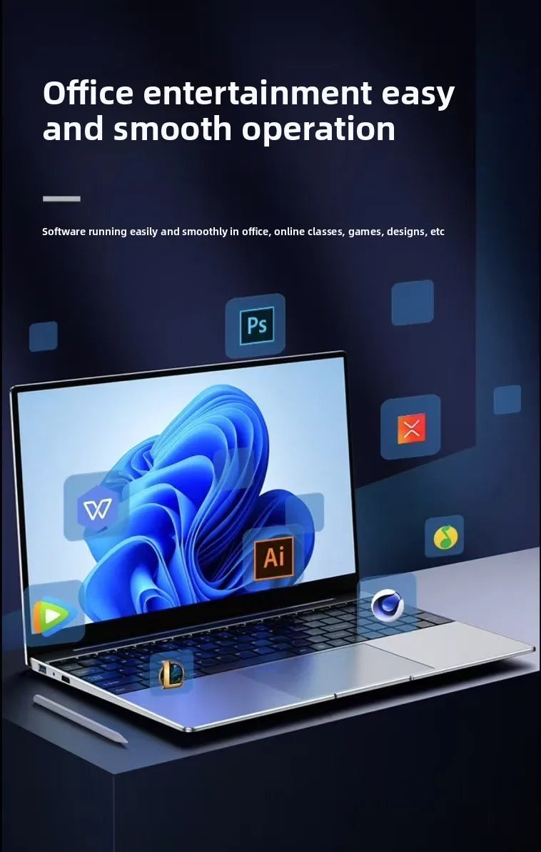 High Configuration Factory Direct Win11 10 Large Capacity 14.1 Inch Laptop 4000mah N3050 New Gaming Laptops for Business