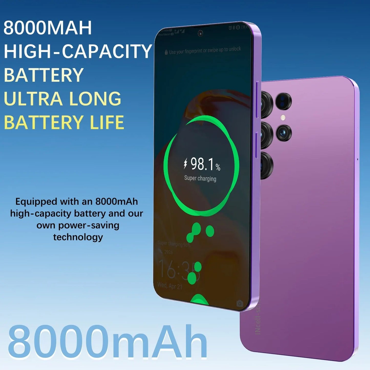Original Unlocked S26 Ultra Smartphone 7.3 Inch Full HD Screen 16GB+1TB Memory Android 15 108MP Rear Camera Face ID LTE CDMA