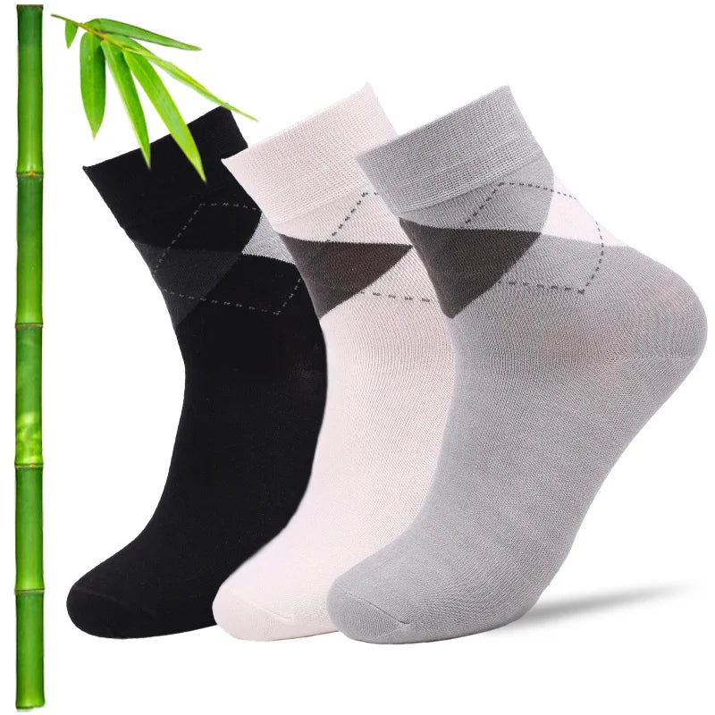 Wholesale Business Socks Black Box Meias Calcetines Anti Bacterial Deodorant Socks logo Custom Organic OEKO Bamboo Crew Socks