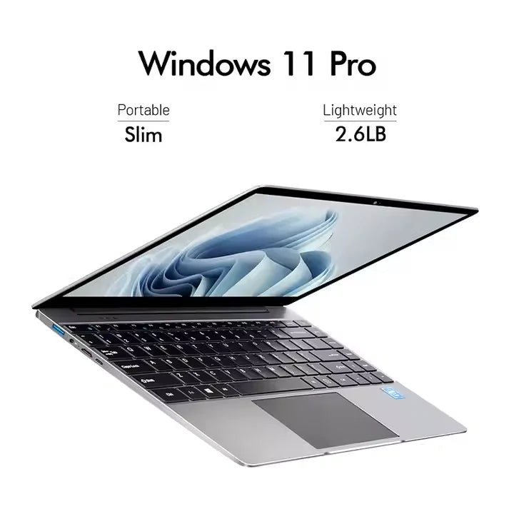 New Design 14.1'' Slim Laptop with 8GB RAM High Performance Cooling System Used WiFi for Office Gaming US Plug