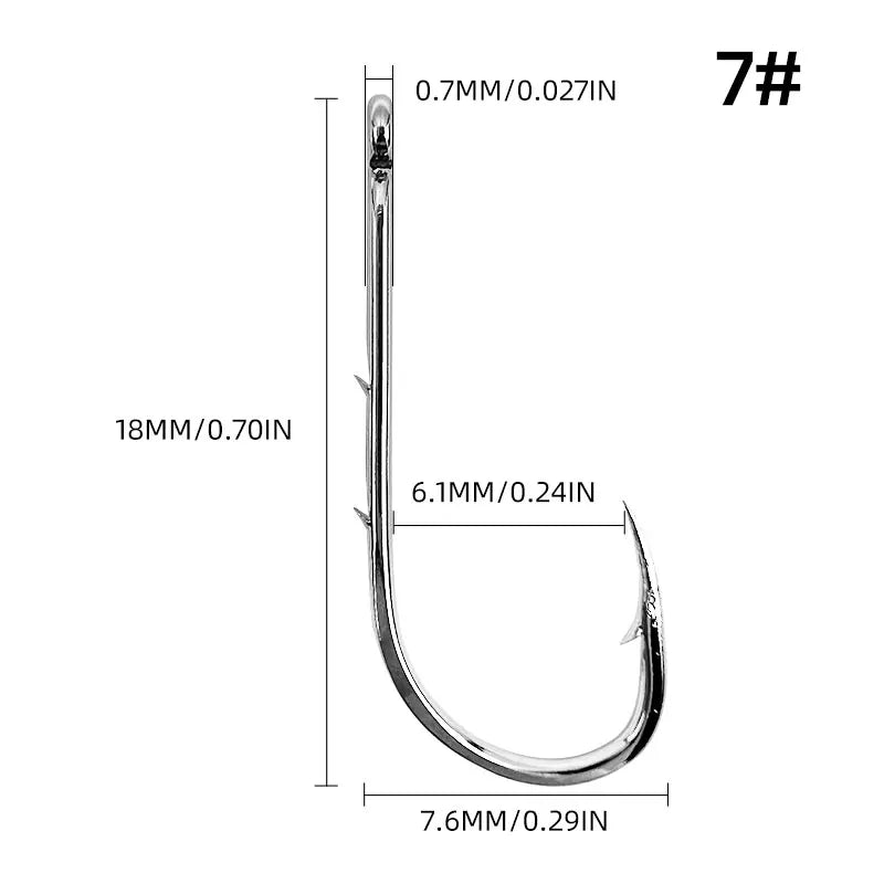 1000pcs 92247 Octopus Beak Baitholder Fishing Hooks Carbon Steel Barbed Offset Octopus Circle Hooks for Saltwater Freshwater