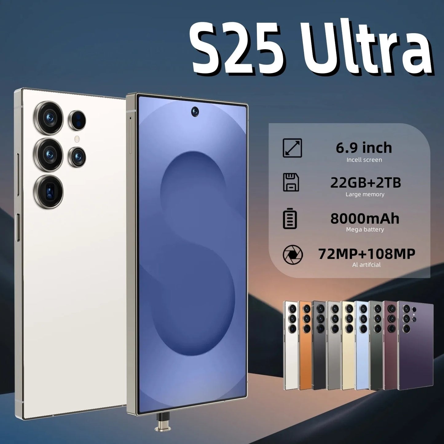 Factory Wholesale New Original S25 Ultra 6.9 Inch 16+1TB Cheap Smartphone High Quality Gaming 5G Phone Android Phone Smartphone