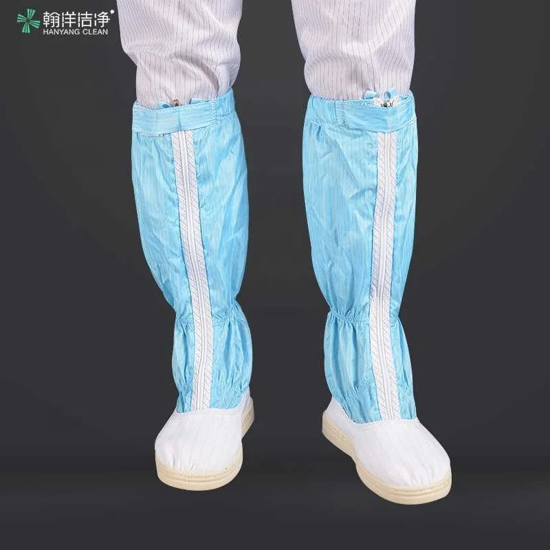 H-3517 Cleanroom Unisex PVC Outsole Autoclavable Anti-static Sterile Esd Boot Shoes for Medical Pharmaceutical Factory