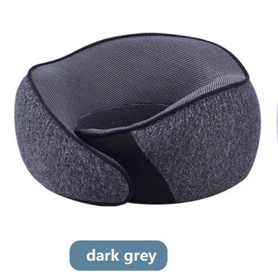 Travel Neck Pillow Memory Foam Neck Support, Patented Design for Airplanes Camping and Travel Washable Neck Support Pillow