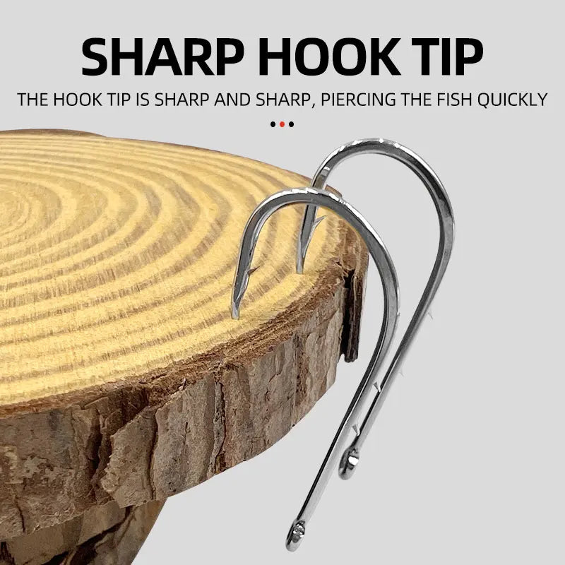 1000pcs 92247 Octopus Beak Baitholder Fishing Hooks Carbon Steel Barbed Offset Octopus Circle Hooks for Saltwater Freshwater