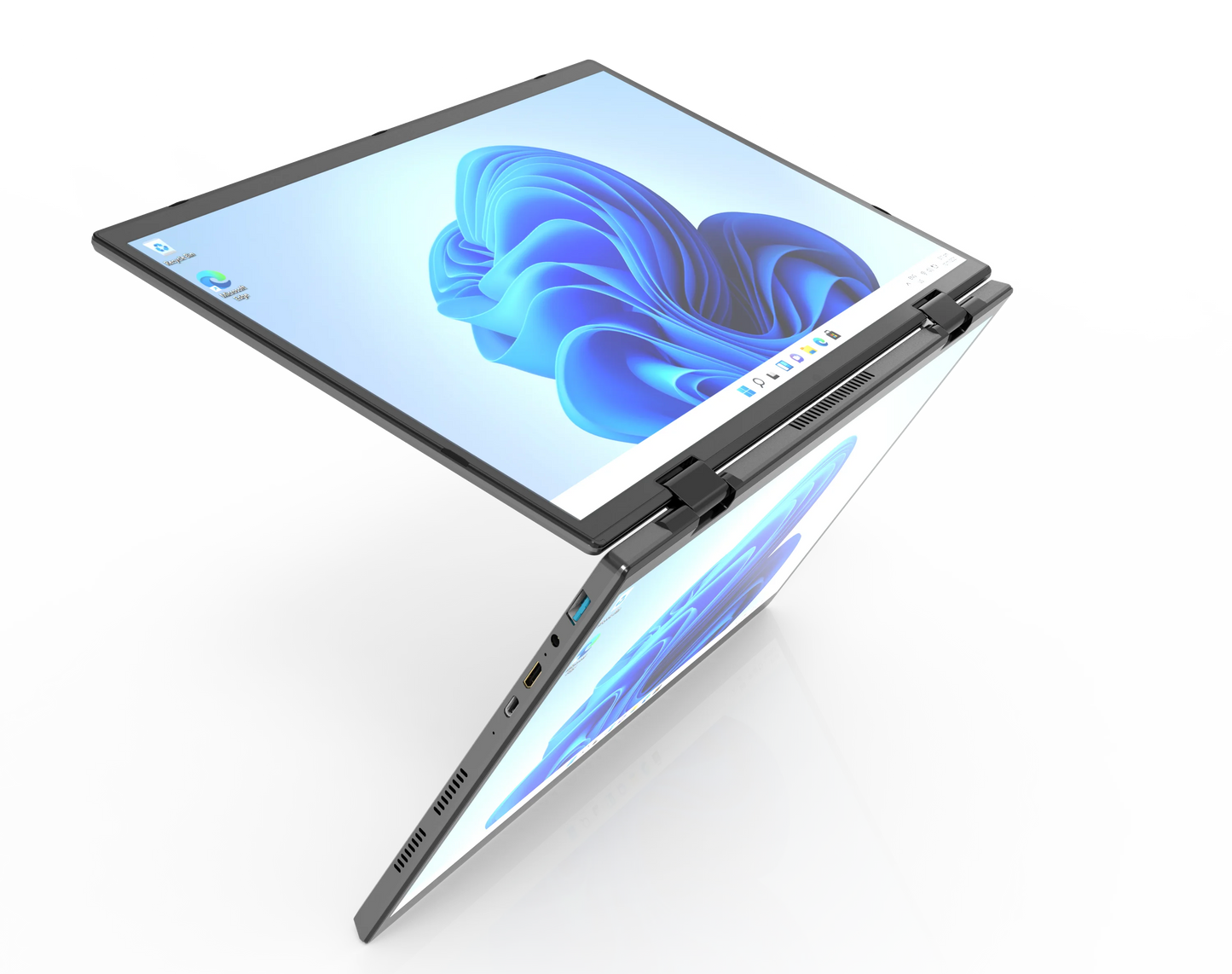 2025 Business New Laptop HL140D Dual Touch Control 14+14Inch 32GB RAM 1024GB ROM Quad-Core Four-Thread High Quality PC Computer