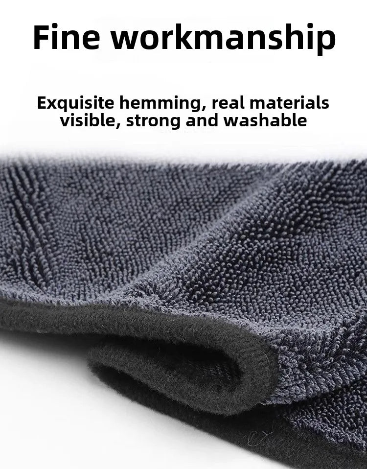 Microfiber Quick-Dry Car Wash Cloth Thick Braid Twisted Towel for Home Use Strongly Absorbent Lint Cleaning Wholesale