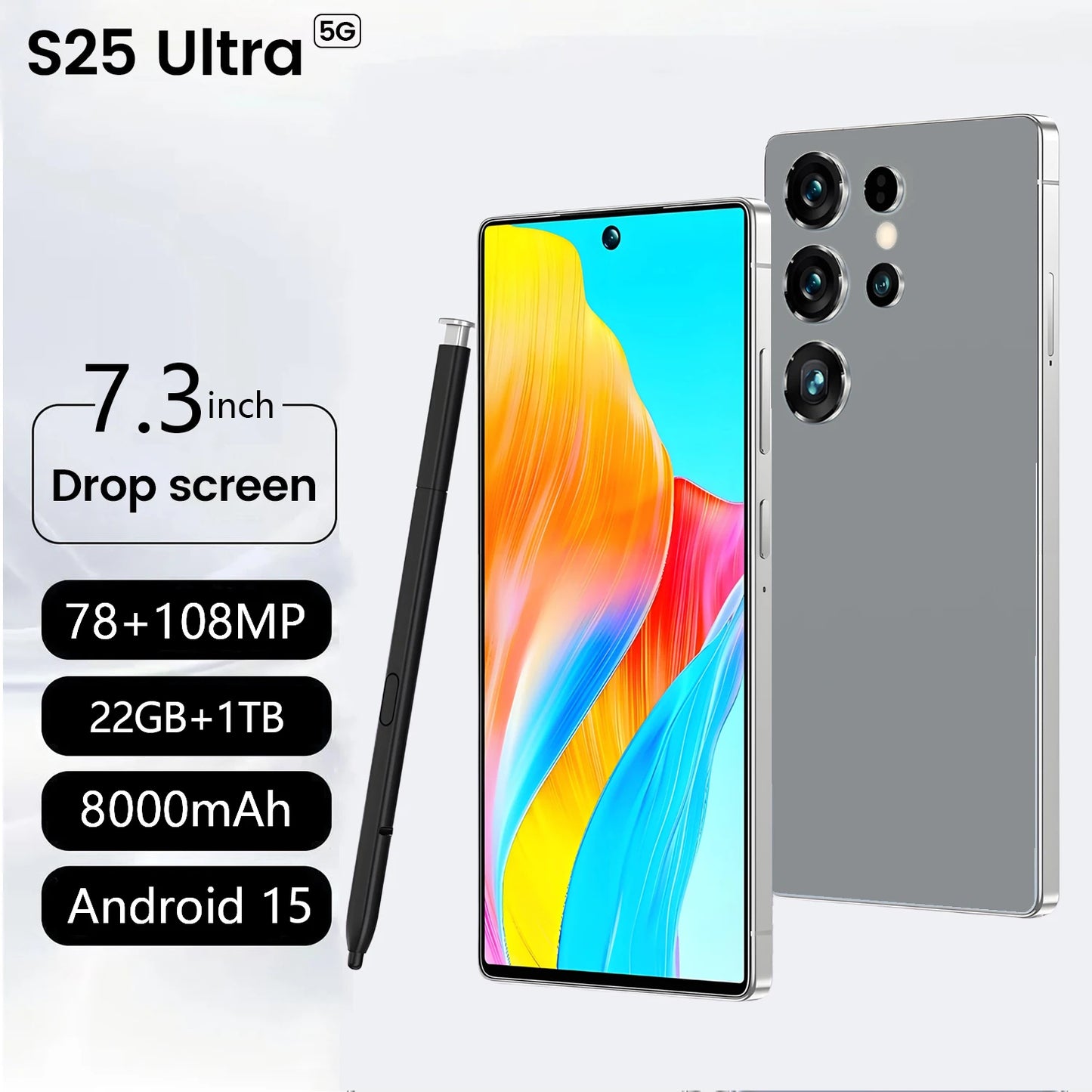 Real High Configuration 5G Smartphone S25 Ultra Telephone Android Phones Unlocked 22+1TB Cellphone Mobile Phones